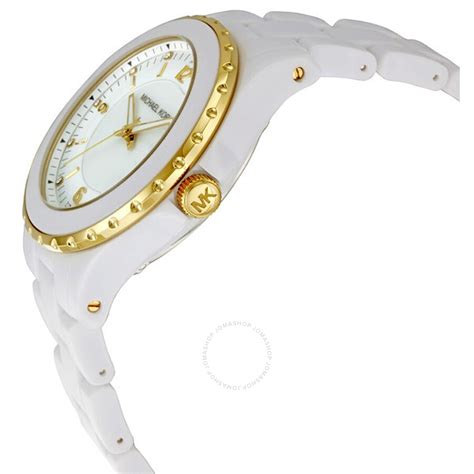 Michael Kors Madison Quartz White Mother of Pearl Dial Ladies 